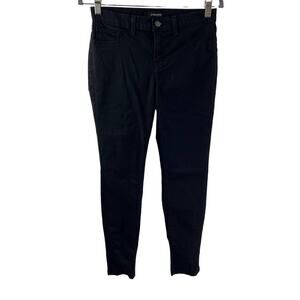 J Brand Black 28 Denim Jeans Cotton 5-Pockets Mid Rise Skinny Leg Regular Fit